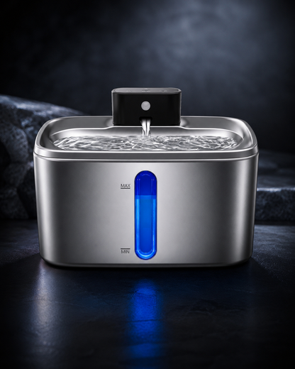 Cat and Dog Water Fountain Wireless Stainless Steel