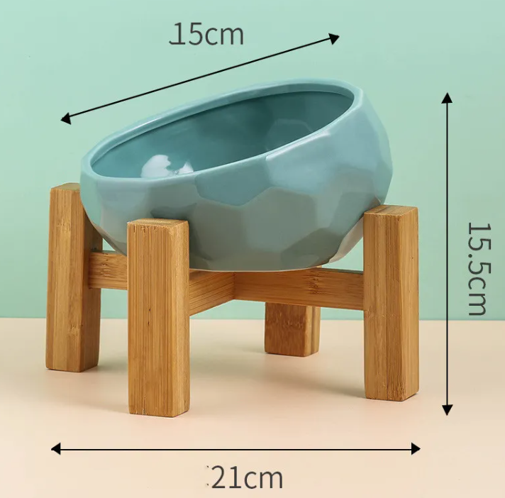 Ergonomic Tilted Ceramic Pet Bowl